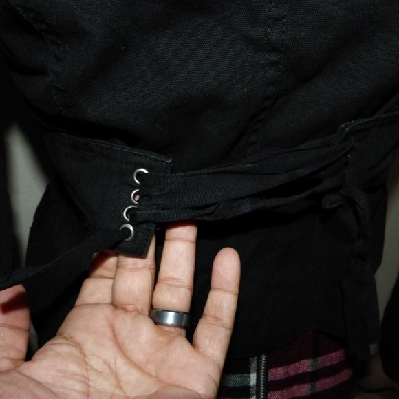 SOLD BY DEEP LOS ANGELES BLACK MILITARY JACKET SZ S - Picture 9 of 16